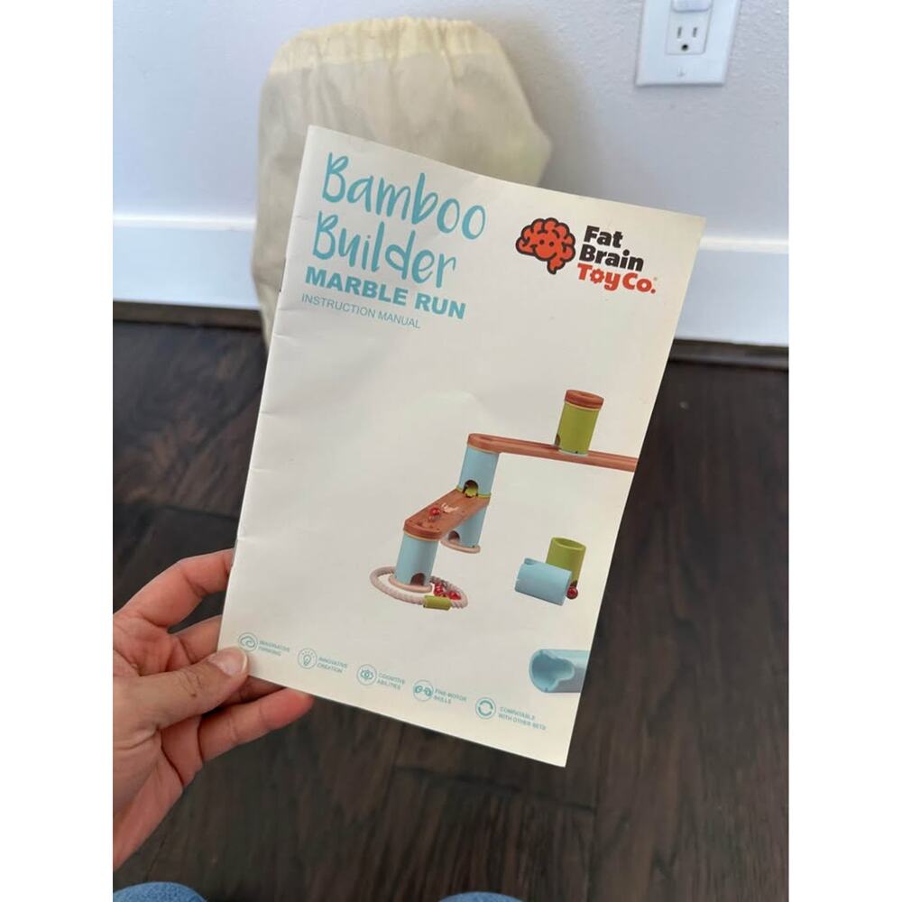 Fat Brain Toy Co. Bamboo Builder Marble Run 168 piece set - Picture 3 of 6
